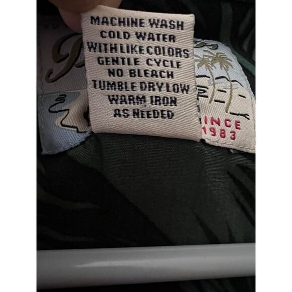 Big Dogs Vintage Floral Hawaiian Aloha Button Up Shirt Large Pocket Cocktails - Picture 8 of 8